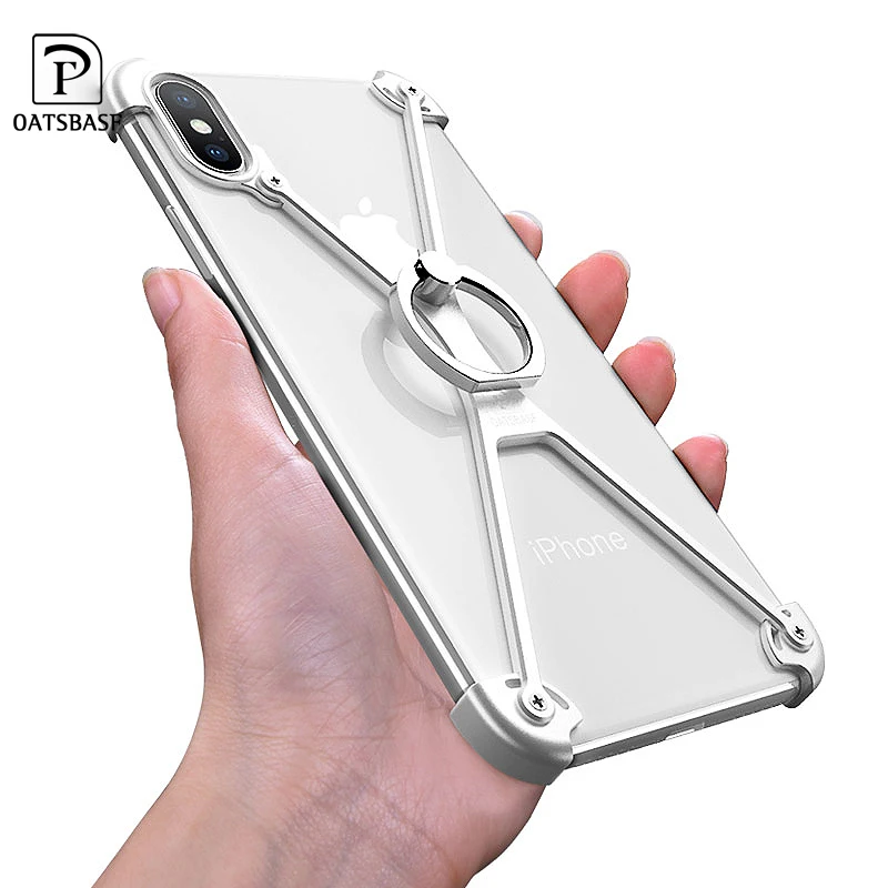 

OATSBASF X Shape design Metal case For iPhone XS MAX Case Personality Back Cover for iPhone XS MAX shockproof shell Bumper Case