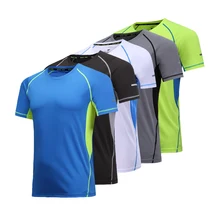 Adsmoney Для мужчин работает рубашки Обучение Slim Fit Футболка короткий рукав спорт на открытом воздухе быстро охладить Футболки