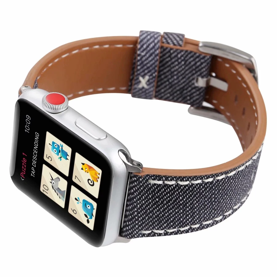 Для Apple Watch Band Series 3/2/1 38 мм 42 кожаный ремешок для iWatch 4 сменный спортивной серии 40 44