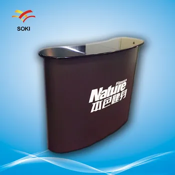 

2*2 High Quality Curve Shape Trade Show Display Aluminum Pop Up Promotion Table,Exhibition Pop Up Counter(Not Include Banner)