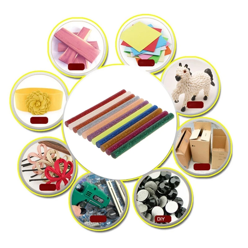 11 шт. термоплавкий клей-карандаш разных цветов блестящая вязкость DIY Инструменты для ремонта игрушек