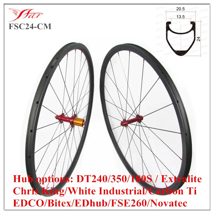 FSC24 CM Road 24x20.5 clincher bike wheelset! Light weight 700C full carbon fiber climbing