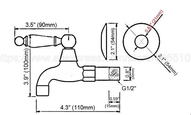 Black Oil Rubbed Brass Wall Mounted Washing Machine Faucet Brass Mop Pool Cold Water Tap zav341