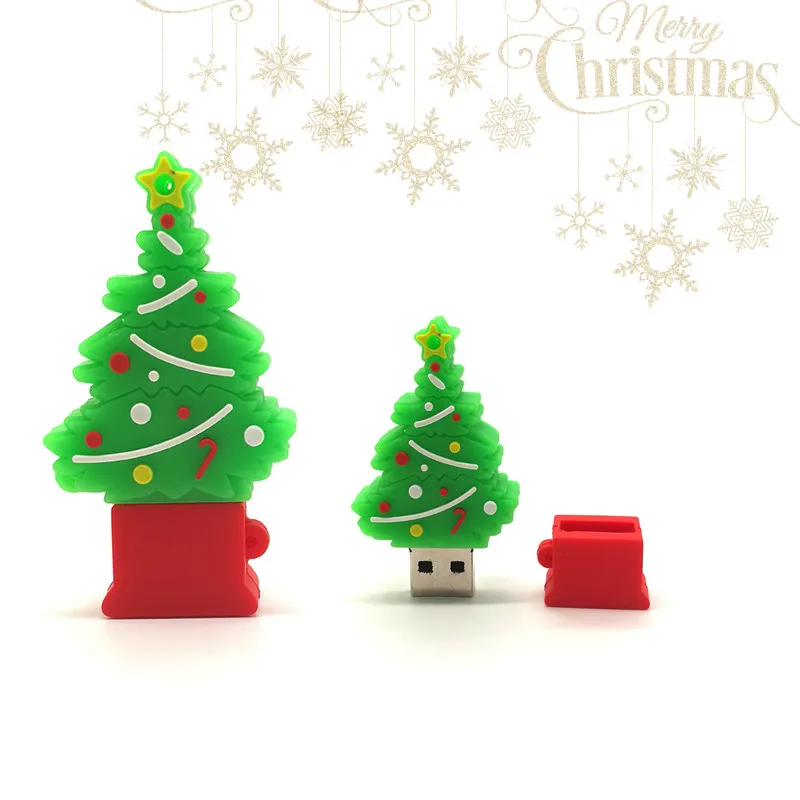 Pendrive новогодних ёлок/Снеговик/Санта Клаус usb флэш-накопитель 4 GB/8 GB/16 GB/32 GB/64G с рождественским оленем, карта памяти, Флеш накопитель usb пользовательских - Цвет: H