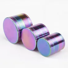 1 Pc 4 Size Cool Colourful Metal Zinc alloy Grinder Tobacco Smoking Cigarette Crusher Spice Muller Pipe Accessories Herb Grinder