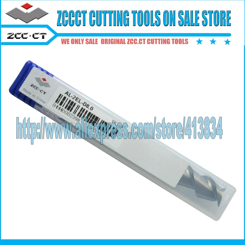 

1pc AL-2EL-D8.0 ZCC.CT AL Cemented Carbide CNC 2-flute flattened end mills long cutting edge with straight shank