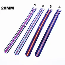 10 шт./лот Высокое качество 20 мм ремни NATO водонепроницаемый нейлоновый ремешок для часов 4 цвета-31221