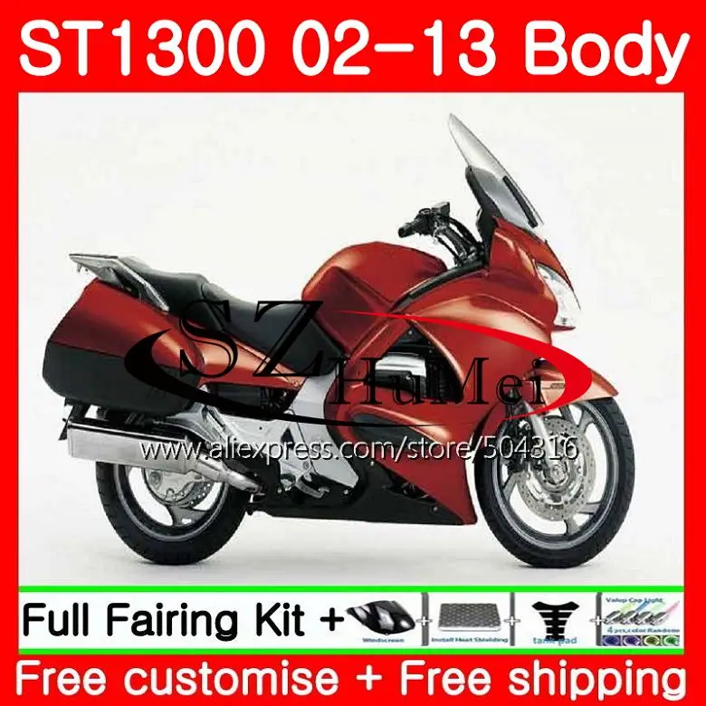 Обтекатель для HONDA STX1300 ST1300 Pan Европейский 02 03 04 05 06 111SH. 1 ST-1300 ST 1300 оранжевый 2000 2001 2002 2003 2004 2005 2006 - Цвет: No.  1