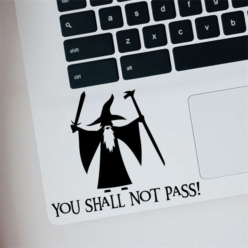 

Lord of the Rings You Shall Not Pass Laptop Car Quote Vinyl Wall Decals Art Decor Sticker C142