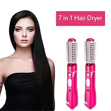 10 в 1 Профессиональные Фены для волос электрическая щетка для выпрямления волос сменная Съемная вращающаяся Горячая воздушная щетка
