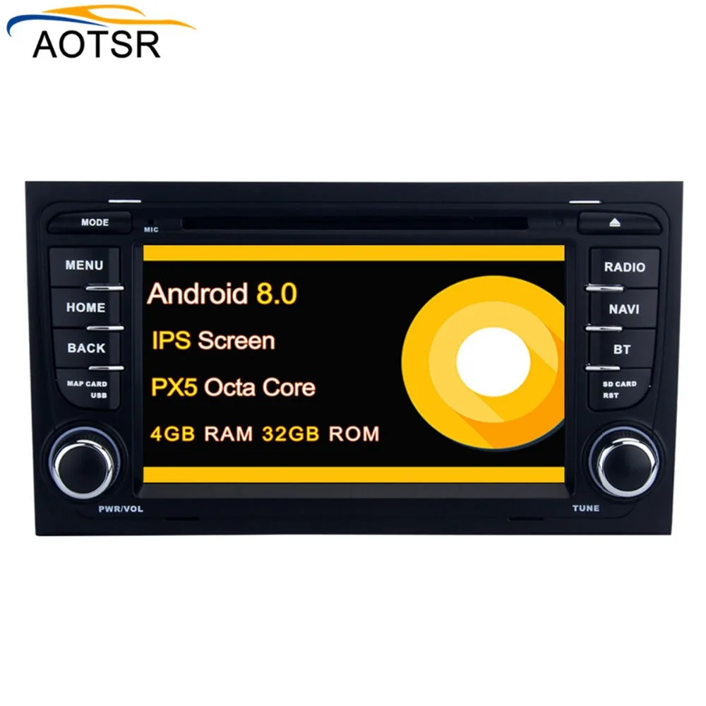 2 din Android 8.0 Car multimedia dvd player head unit For Audi A4 S4