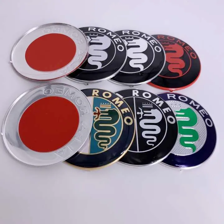 

20pcs 74mm 7.4cm Car Front Rear emblem Trunk Badge sticker Decals styling for ALFA ROMEO Mito 147 156 159 166 Giulietta Spider