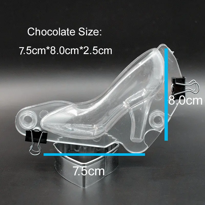 3D формы для шоколадных конфет, поликарбонатные пластиковые формы для выпечки, вечерние украшения тортов, кондитерские инструменты, форма для шоколада - Цвет: small heel