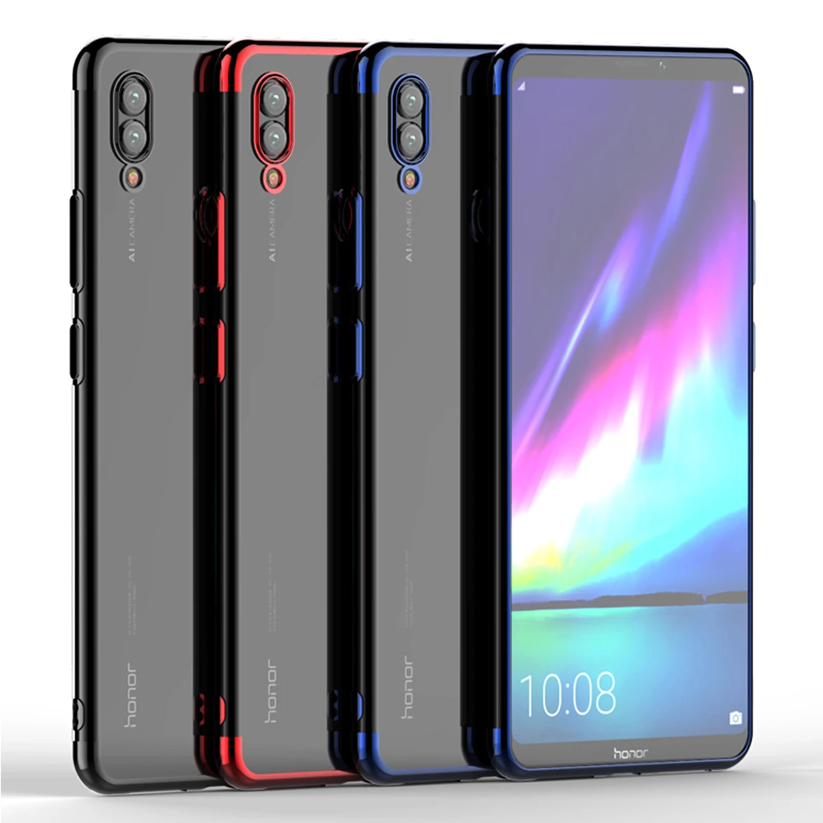 

Soft TPU Ultra-thin Lightweight Electroplating Case For Huawei Honor 8X 8X Max 8C Note 10 V9 Play 6C 8 Pro 9 10 8 Lite V9 9i 7X
