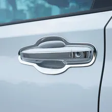 For Honda Accord 10th 2018 2019 ABS Chrome Car Door protector handle Bowl Accessories car styling car body kits abs chrome door mirror cover pedal car sticker for honda accord 2018