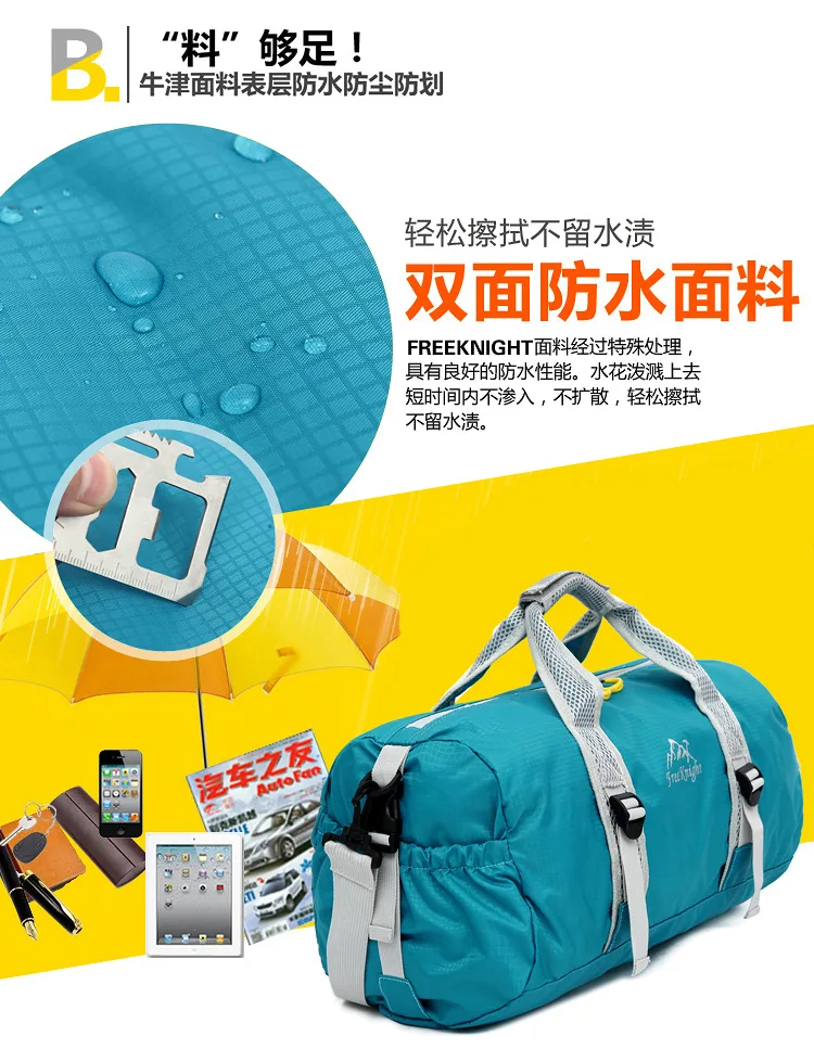 Нейлоновая уличная Складная спортивная сумка унисекс, сумка для путешествий, водонепроницаемая походная сумка для фитнеса, сумка на плечо для спортзала, тренировочная спортивная сумка
