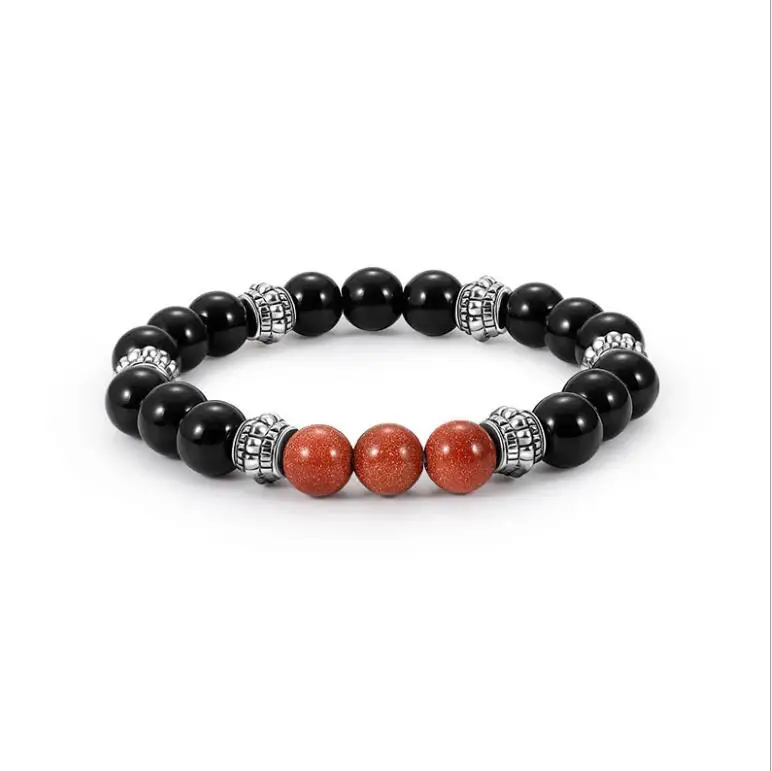 

2019 new European and American fashion natural stone beaded bracelet