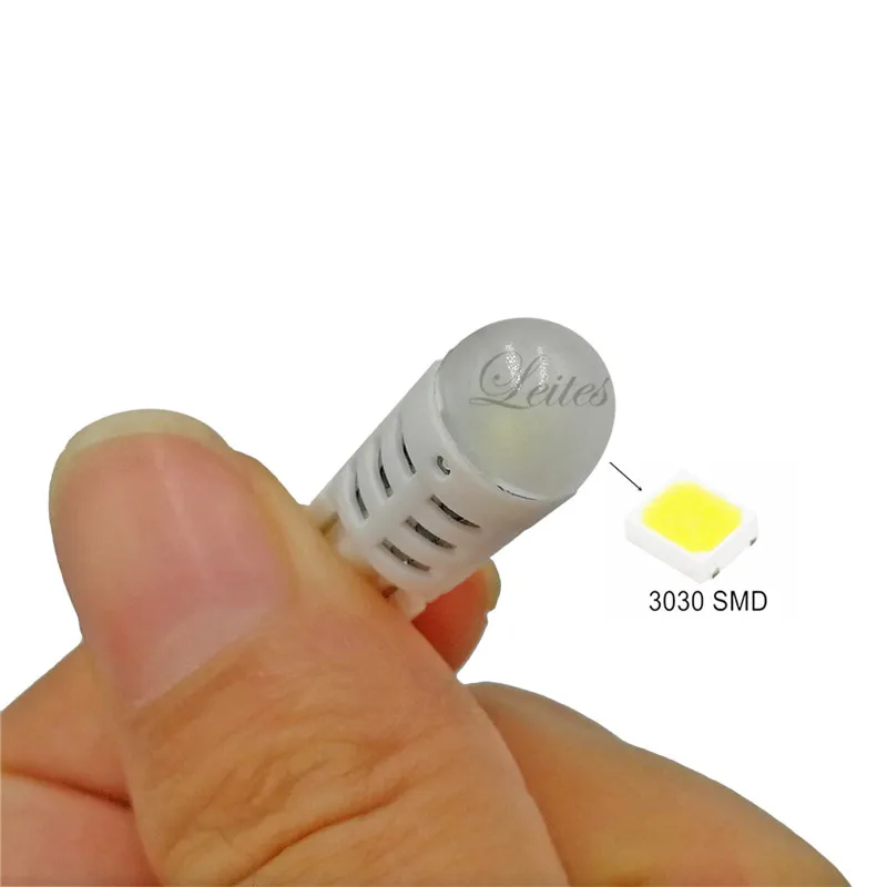  Leites 2x White Car Light T10 W5W Led Wedge Bulb 3030 1SMD Auto Sidemarker Sidelight Lamp Bulbs Dome Reading Parking Lights01