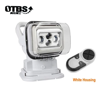 

OTBS 7Inch 360 Degree Remote Control 4D Led Search Light 60W Marine Searchlight Spot light For Boats Car Vehicle Off Road
