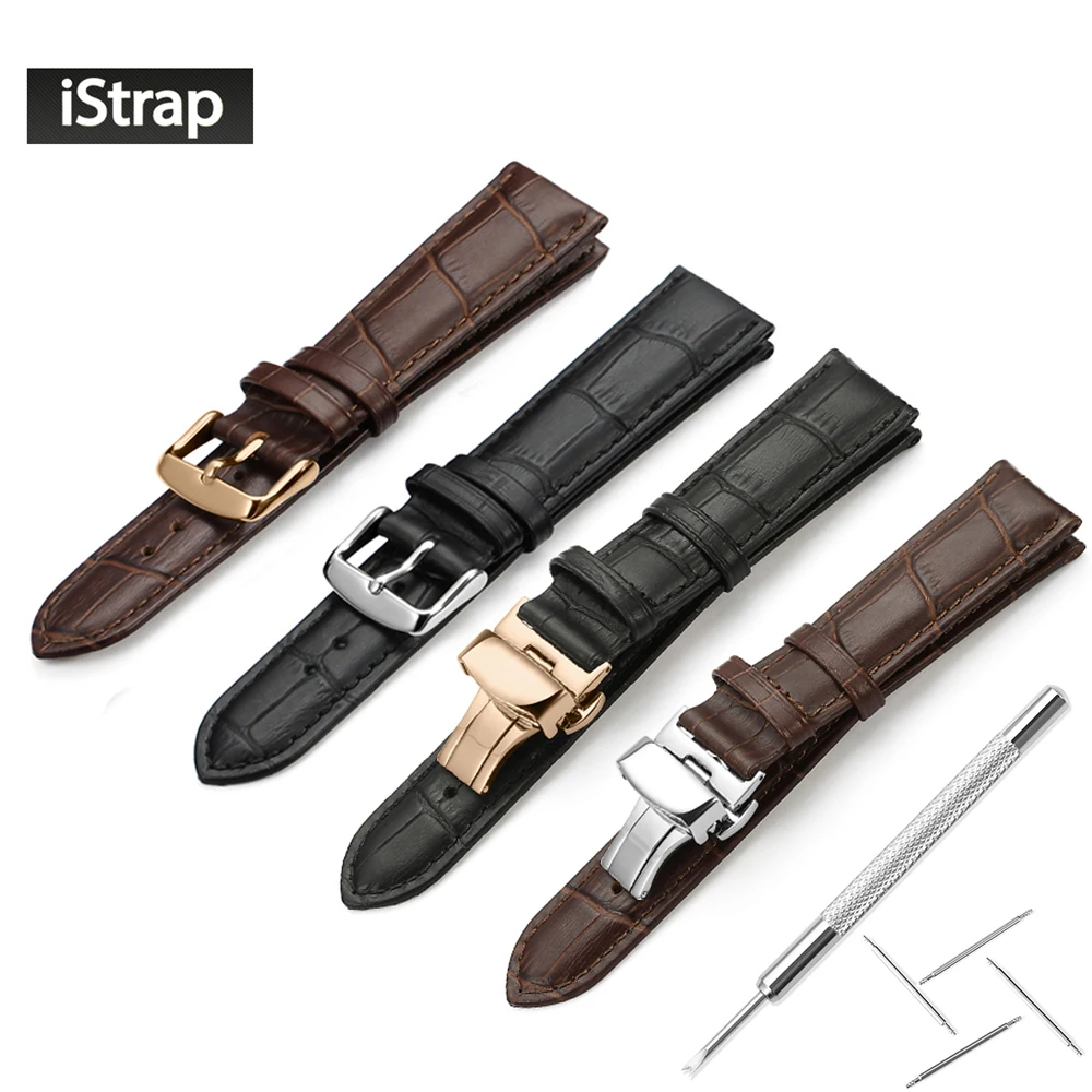 Prix pour Istrap bracelet 18mm 19mm 20mm 21mm 22mm 24mm doux veau véritable cuir bracelet alligator grain montre bande pour tissot seiko Prix pour Istrap bracelet 18mm 19mm 20mm 21mm 22mm 24mm doux veau véritable cuir bracelet alligator grain montre bande pour tissot seiko