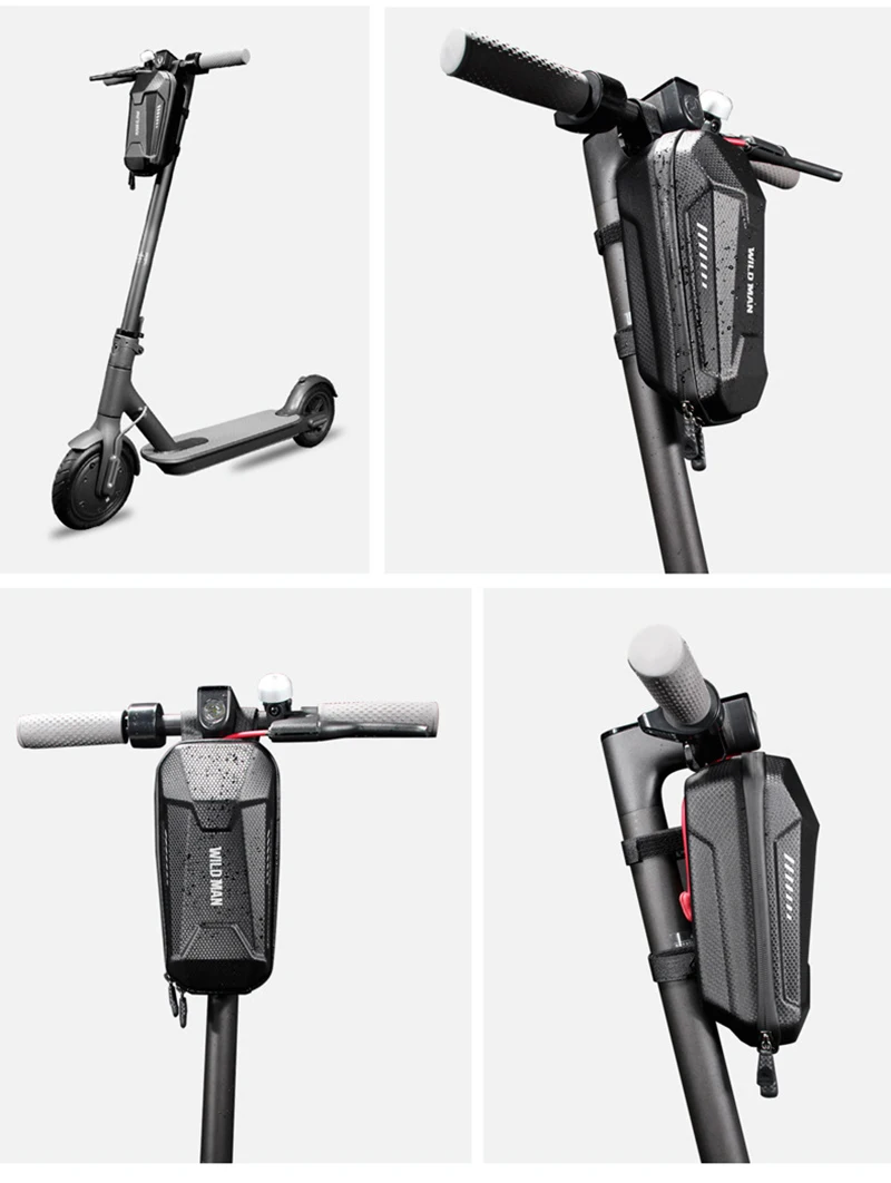 WILD MAN Rainproof Multifunctional Folding Bike Bag Bicycle Handlebar Bag Panniers EVA Hard Shell Front Cycling Bag Accessories (20)