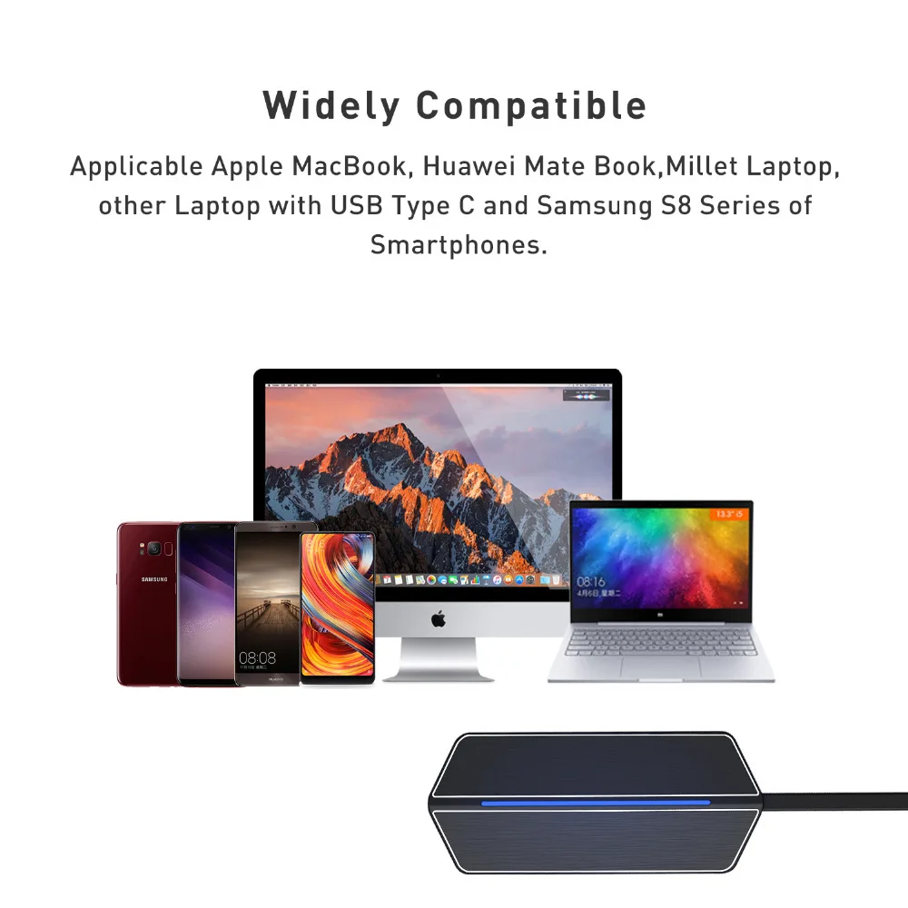 Dyplay концентратор USB Type C адаптер, многопортовый 8 в 1 комбинированный концентратор с портом HDMI/VGA, USB 3,0/3,5 мм аудио, CF/SD/TF кард-ридер дорожная док-станция