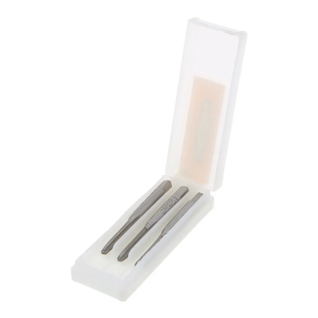 3Pcs Hss Machine Screw Thread Metric Plug Tap Screw Taps M3x0.5/M4x0.7/M5x0.8/M6x1.0 HSS Machine Hand Screw Thread