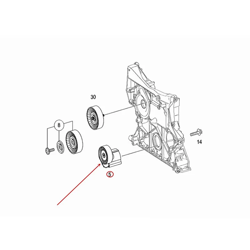 Натяжитель двигателя автомобиля подходит для M271 W203 W211 C300mer ced es-be nzE200 ленточный натяжитель механизм натяжения фаз распределения направляющего колеса