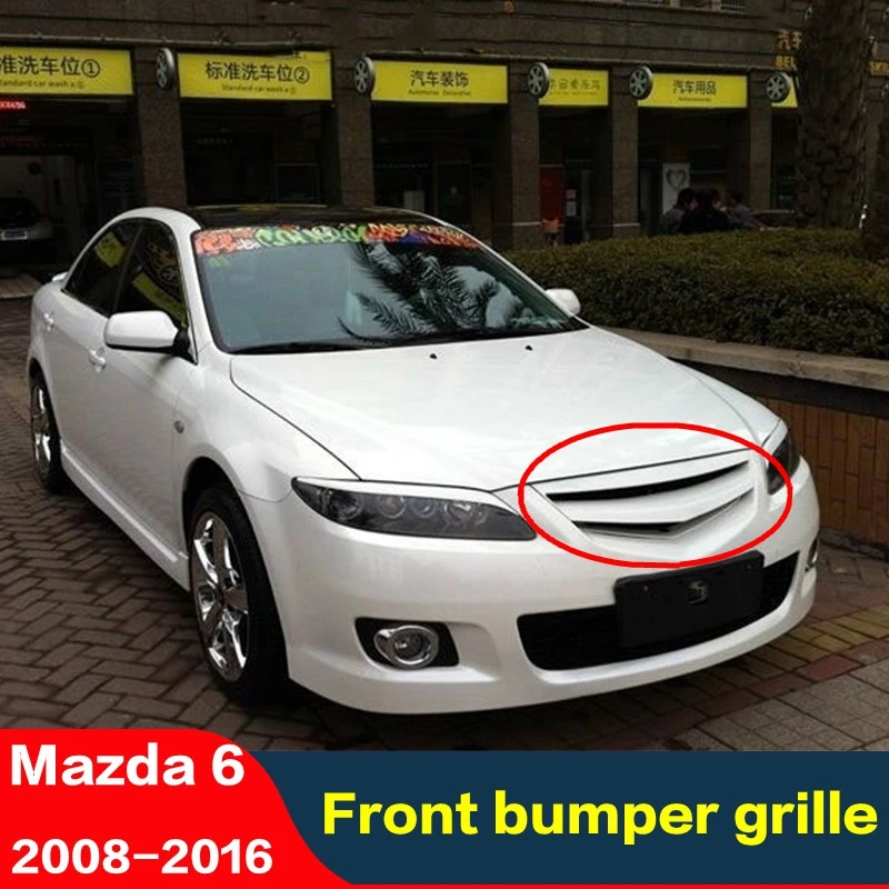 CEYUSOT FOR Front Bumper Grille Mazda 6 MAZDA6 2008-13 The Improved ABS Mesh Mask Cover Accessories M6 Refit |