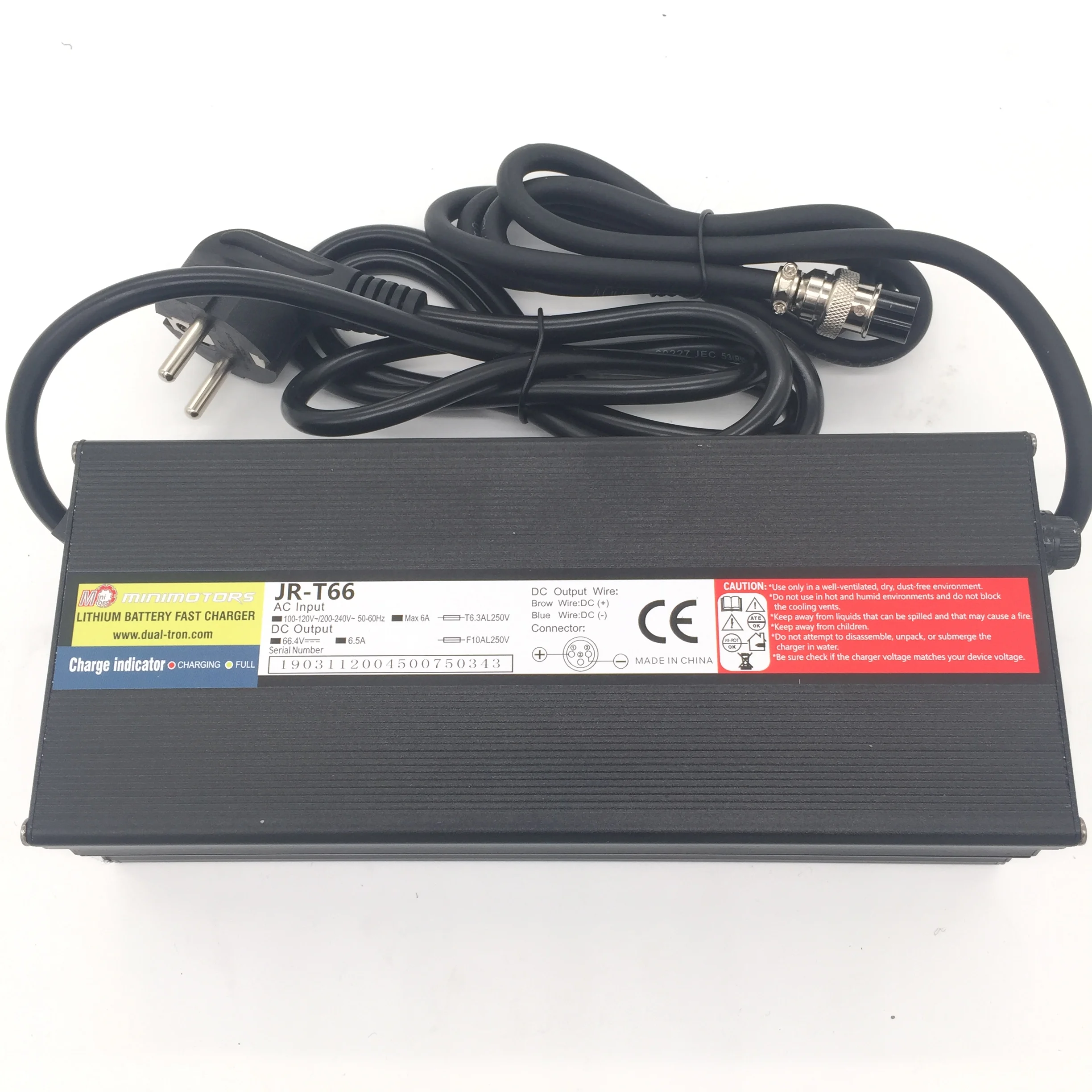 

66.4V 6.5A Fast Charger for Dualtron Electric scooter 100-240V fit for USA standard or EU standard Voltage