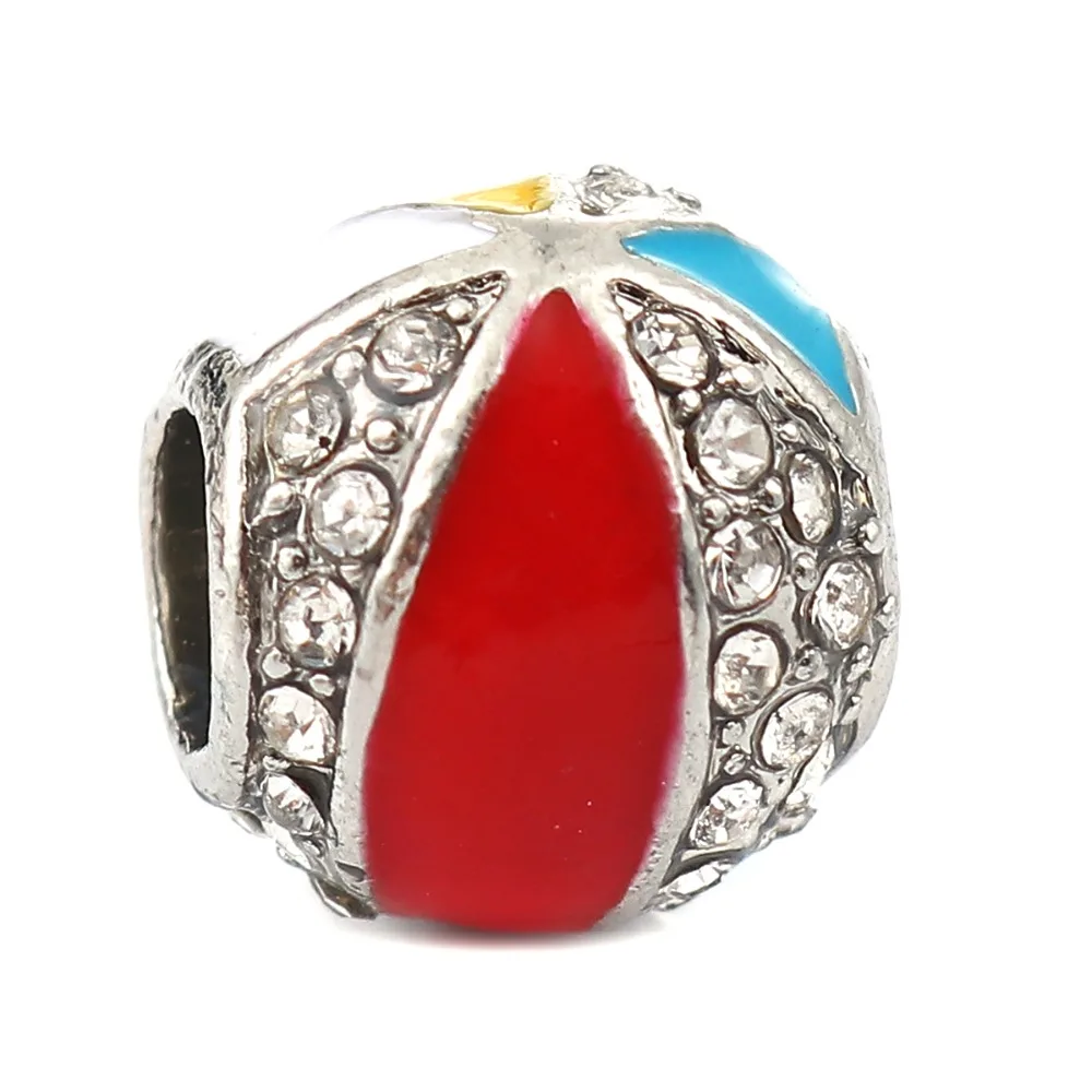 DoreenBeads из сплава цинка в европейском стиле с большим отверстием Круглые тусклые