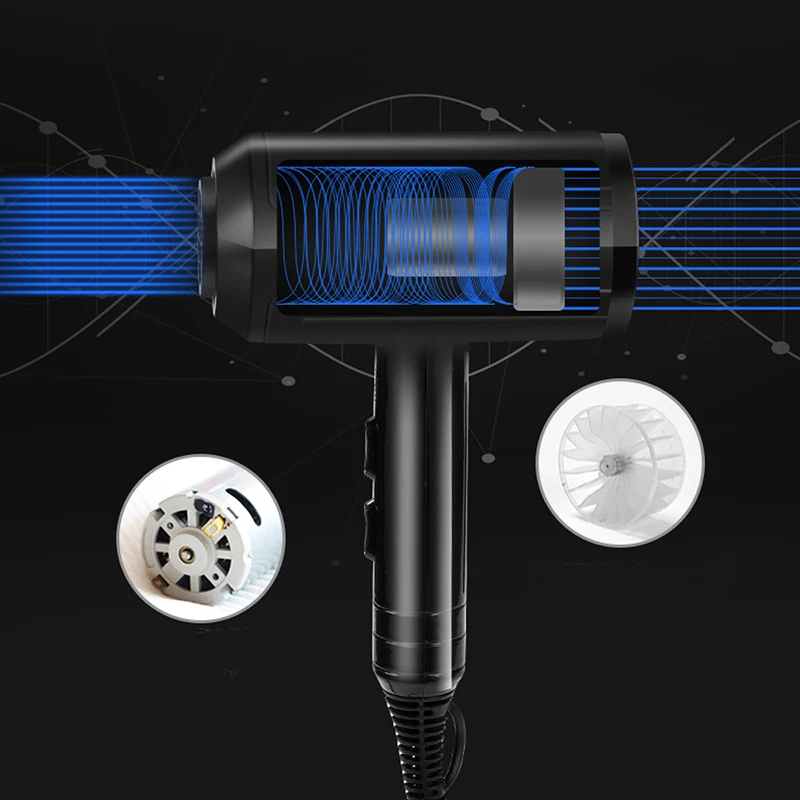 Secador de Cabelo Poder de Aquecimento Ionic Pente Temperatura Constante 6 Pçs - Set Kit Salon Professional Novo 2000w 220v Hot 14 Eletrodomésticos