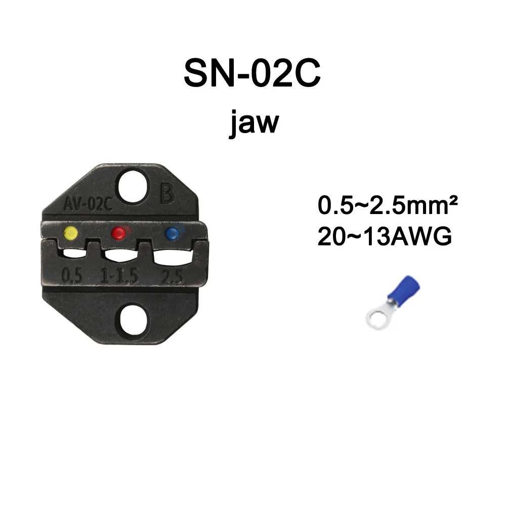 SN02WF SN06WF SN06WFL SN16WF SN01C SN02C SN0725 SN02WF2C мини EUROP СТИЛЬ штампы наборы для SN обжимной инструмент обжимные плоскогубцы челюсти - Цвет: SN-02C