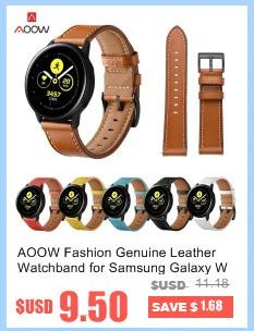 AOOW 20 мм 22 мм ремешок из нержавеющей стали для samsung Galaxy Watch 42 мм 46 мм металлический ремешок для SM-R800 SM-R180 huawei Watch