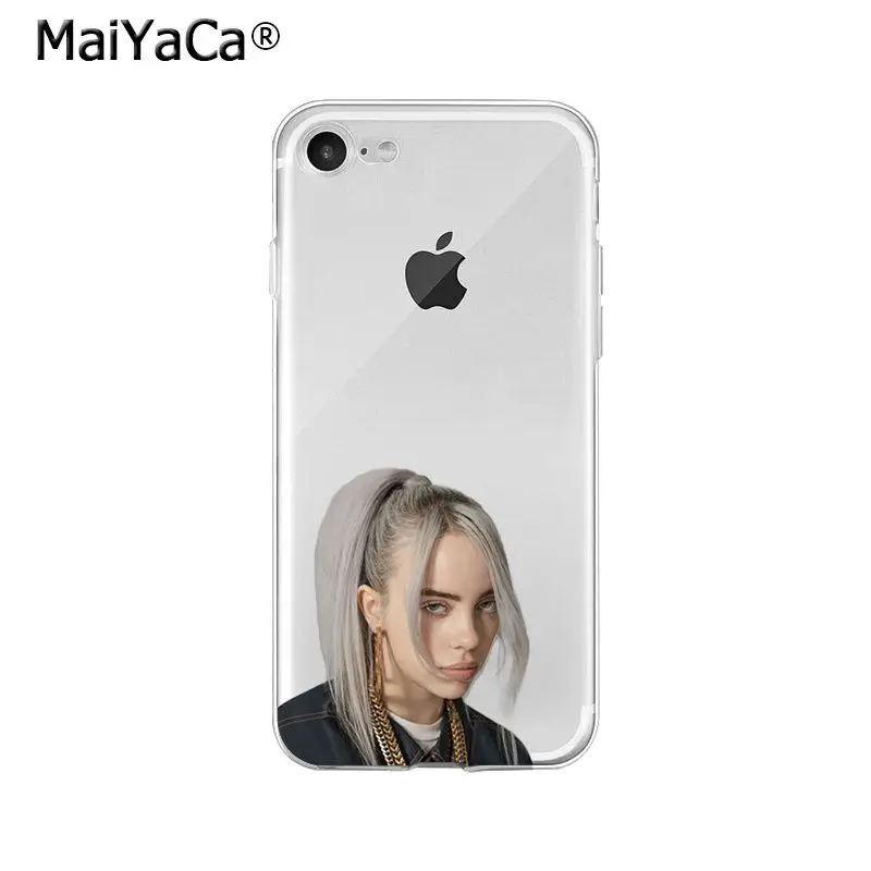 MaiYaCa Billie Eilish мягкий чехол для телефона из ТПУ чехол для Apple iPhone 8 7 6 6S Plus X XS MAX 5 5S SE XR мобильных телефонов