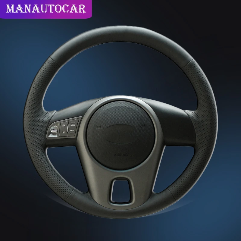 

Car Braid On The Steering Wheel Cover for Kia Forte 2009-2014 Soul 2010-2013 Rio 2009-2011 Auto Wheel Cover Interior Accessories