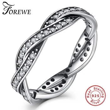 

Forewe Authentic 925 Sterling Silver With Cubic Zirconia Ring For Women Engagement Wedding Luxury Jewelry Gift