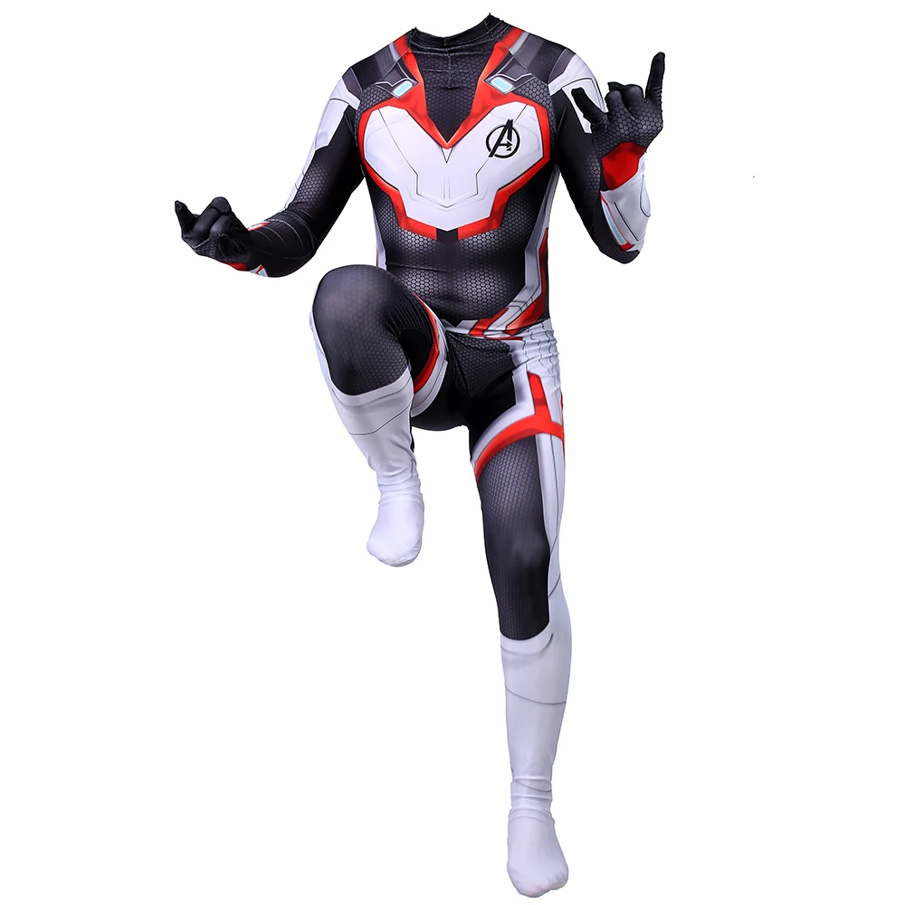 Avengers Endgame Quantum Realm Cosplay Costume The Avengers 4 Superhero Captain America Captain Marvel Bodysuit Jumpsuits Zentai
