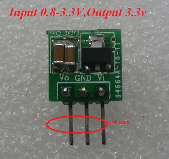 

DHL free.50pcs.mini DC-DC 0.8-3.3V to 3.3V Step UP Boost Voltage Converter Module