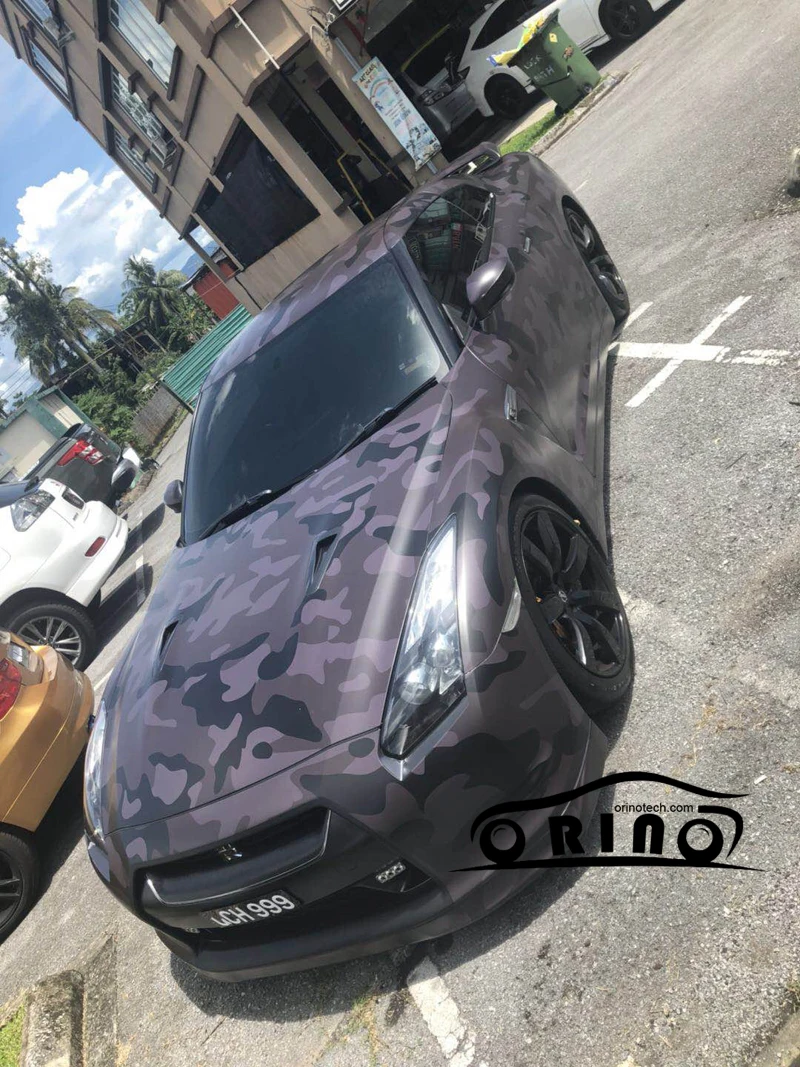 Black Grey Car Sticker Wrap-3