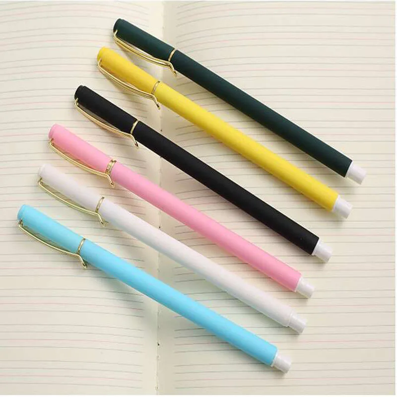

AC21 1X Simple Business Clip Style Chucky Metal Feeling Gel Pen School Office Supply Student Stationery 0.5mm Black Ink