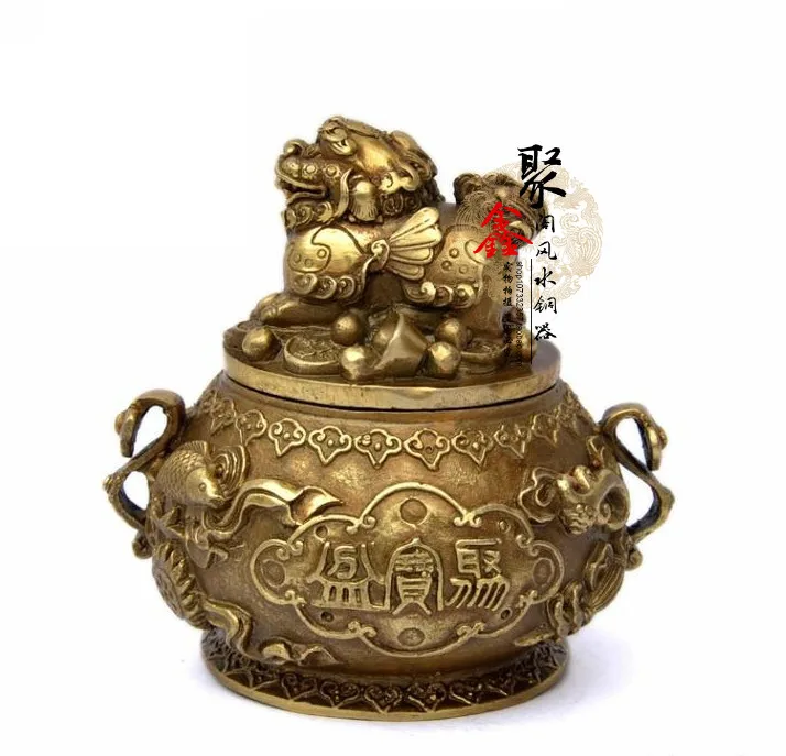 

Brass Copper statue Brave troops Cornucopia Fengshui Crafts furnishings Lucky Enrichment