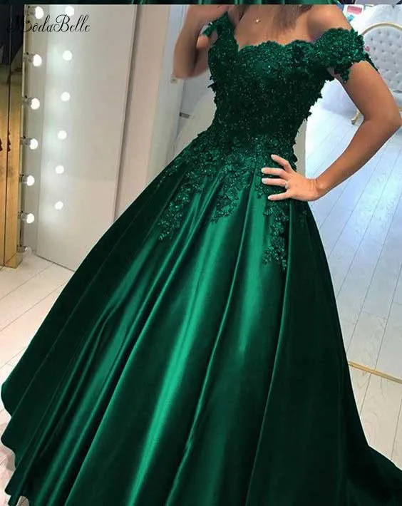 womens green evening gowns