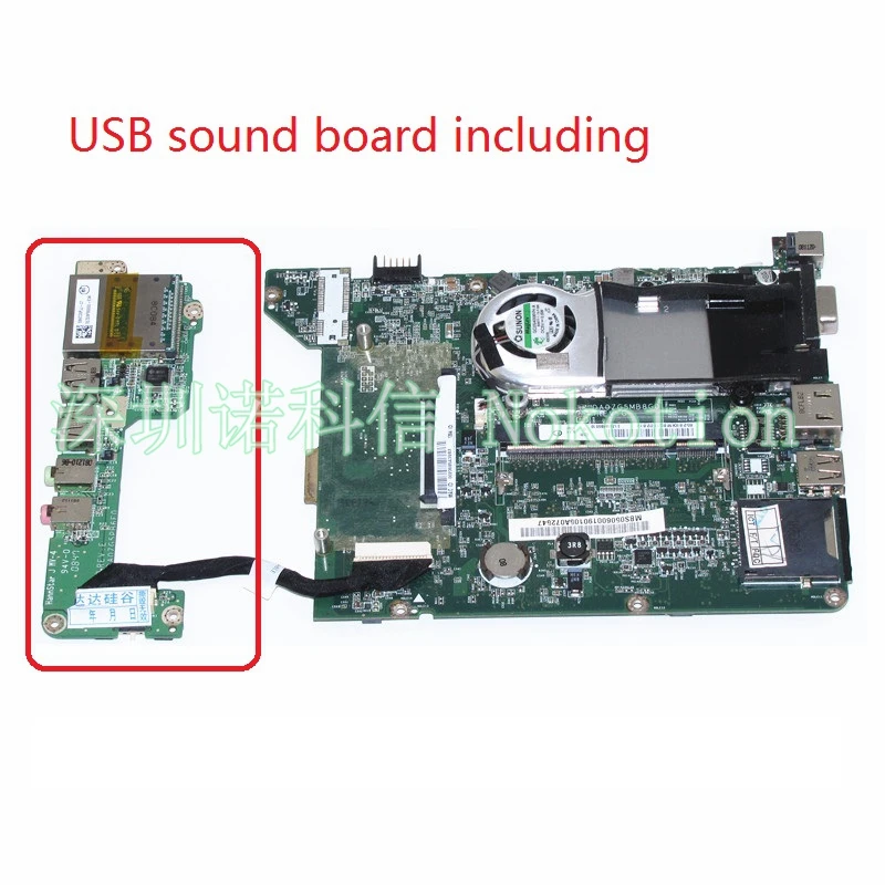 Материнская плата NOKOTION DA0ZG5MB8F0 MB.S0506.001 для ноутбука acer aspire ZG5 one A150 mini laptoCPU Intel N270