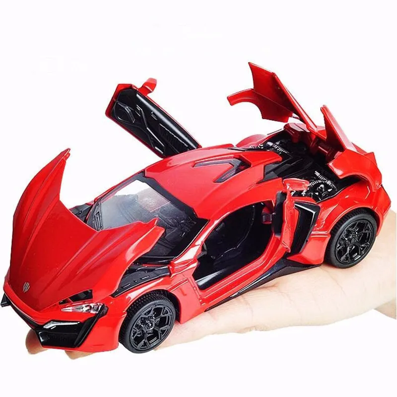 Lowest Price Fast Furious 7 Car Toys 1:32 Scale Alloy Lykan Hypersport Diecast Model Cars Back Power With Light&Sound Red Color for Kids Lowest Price Fast Furious 7 Car Toys 1:32 Scale Alloy Lykan Hypersport Diecast Model Cars Back Power With Light&Sound Red Color for Kids