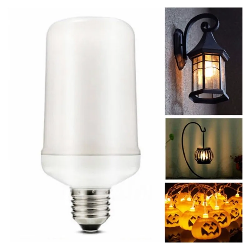

Aiunci Led Simulation Flame Effect LED Light Bulb E27 E26 Corn Lamp Emulation Fire Flicker Decoration lamp Flameless