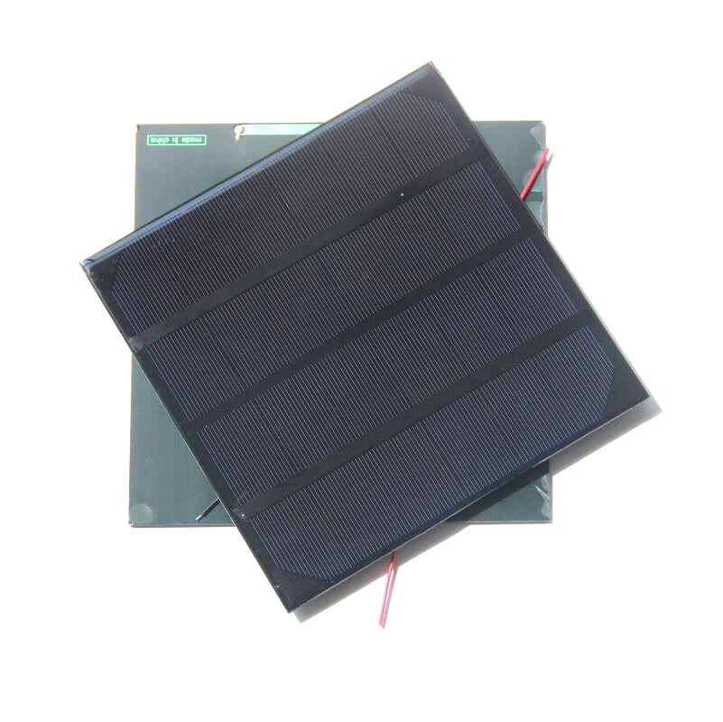 

BUHESHUI 4.5W 6V Solar Cell Monocrystalline Solar Panel Module With Cable/Wire DIY Solar Charger Education Study 165*165MM 10pcs