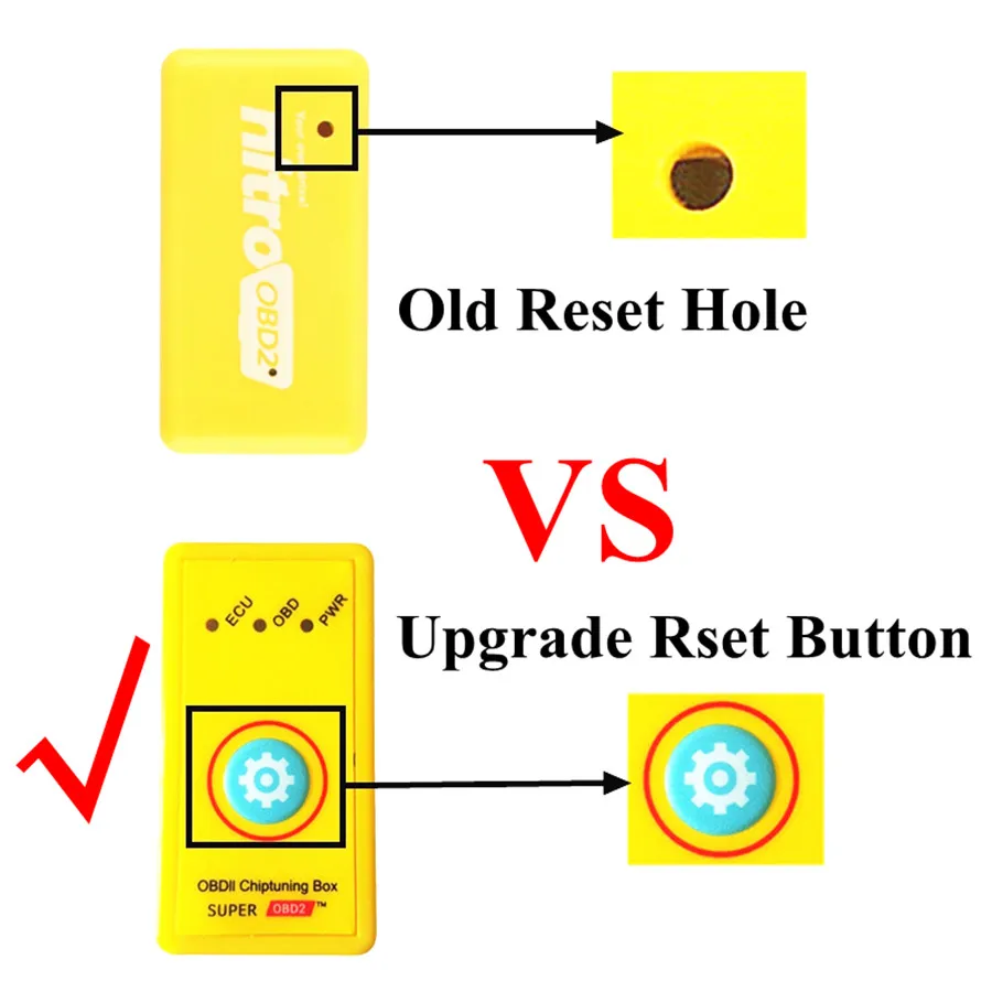 Супер OBD2 ECU чип тюнинг коробка сброс ключа автомобиля SuperOBD2 ECU программист больше мощности/больше крутящего момента нового поколения NitroOBD2 Nitro OBD2