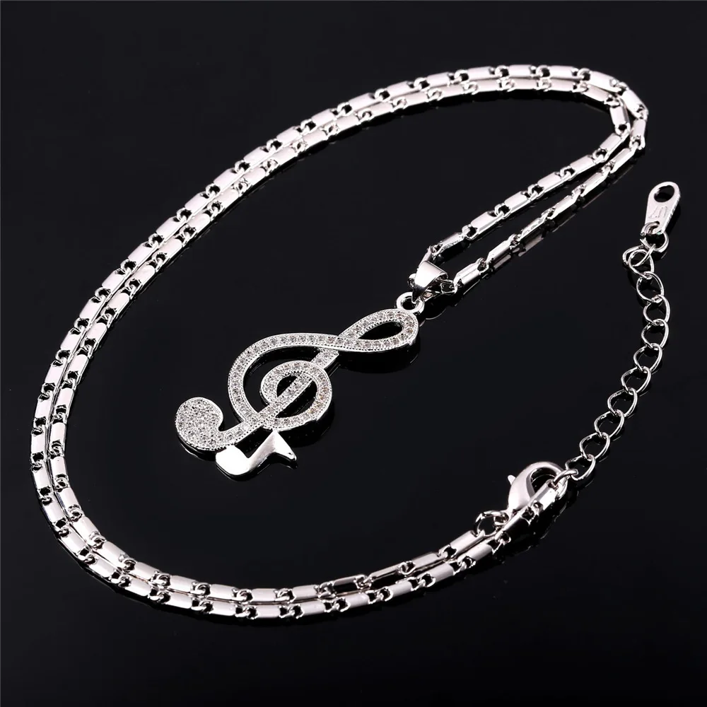 2 pc Magnifique Couleurs Cristal Argent Broche Musique Note Symbole notation G Clef D34