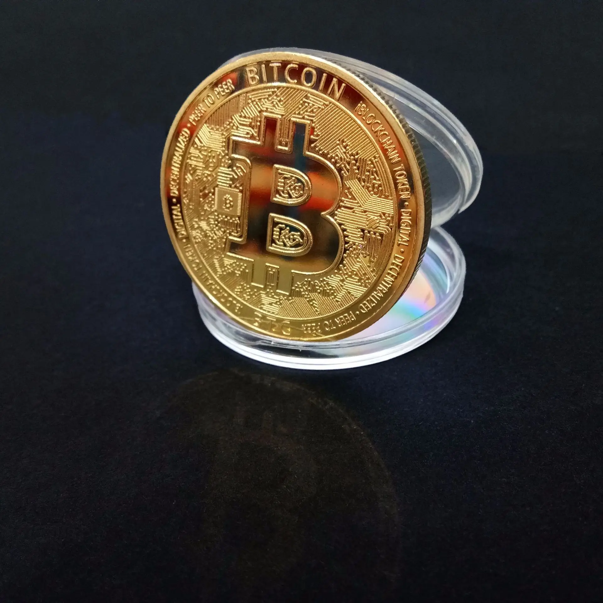 

Home Decor Decoration Crafts Non-currency Coins Gold Plated A Coin BTC Bitcoin Coin Collection Art Gift Physical Coin Mar14